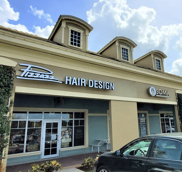 Local busineses in Koboskos Crossing Plaza on Forest Hill Boulevard